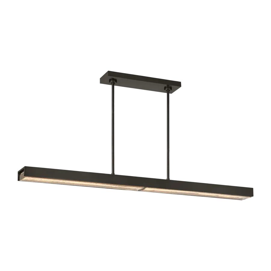 Sophisticated 48-inch linear chandelier with warm dimming technology - Image 1