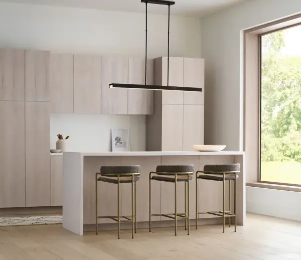 Sophisticated 48-inch linear chandelier with warm dimming technology - Image 13