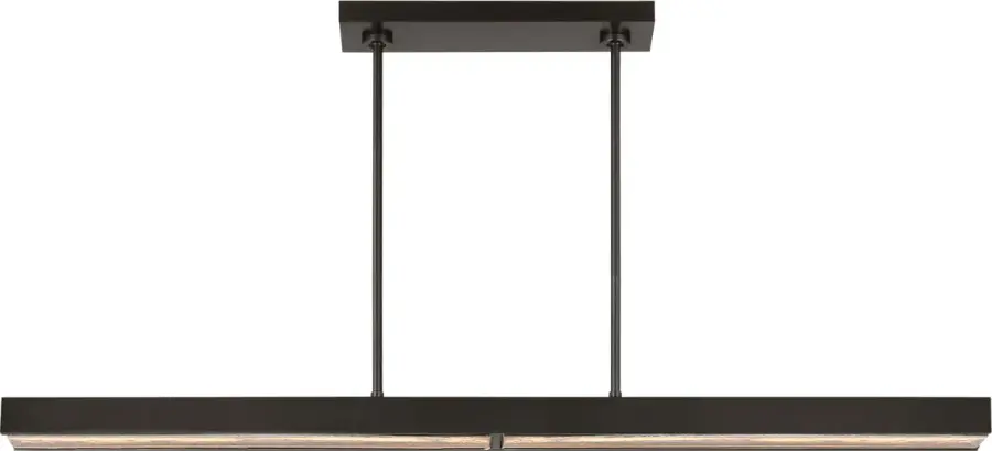 Sophisticated 48-inch linear chandelier with warm dimming technology - Image 4