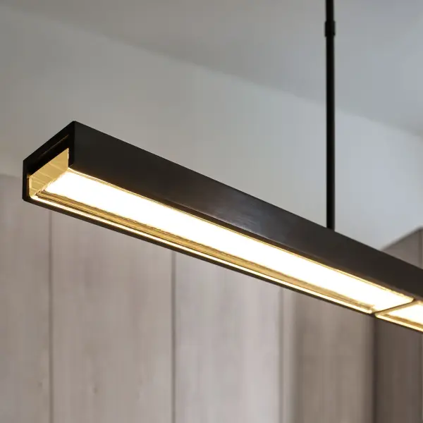 Sophisticated 48-inch linear chandelier with warm dimming technology - Image 8