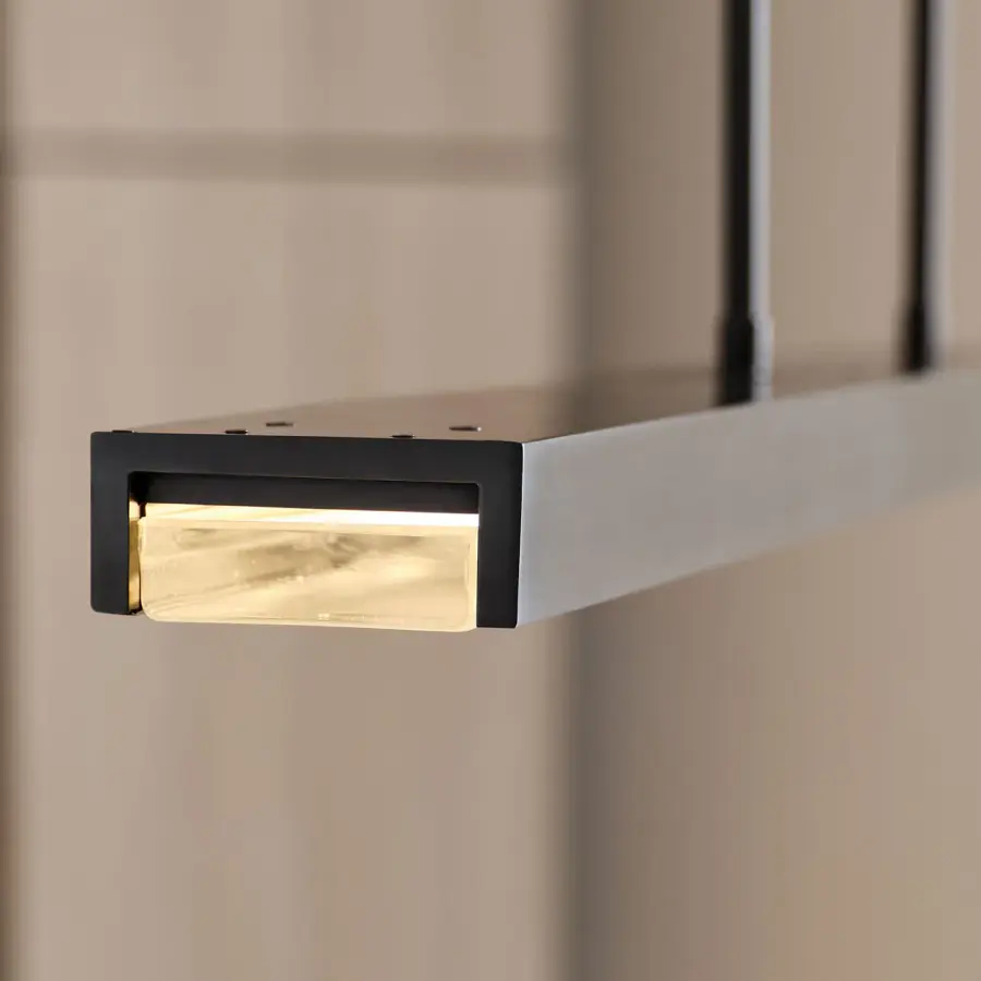 Sophisticated 48-inch linear chandelier with warm dimming technology - Image 10