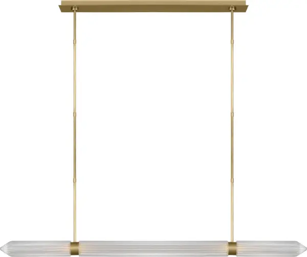 Langston LED Linear Chandelier in Plated Brass