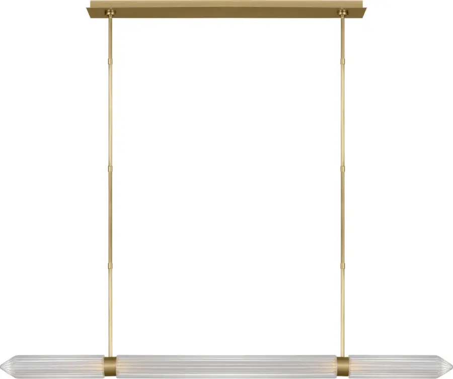 Langston LED Linear Chandelier in Plated Brass