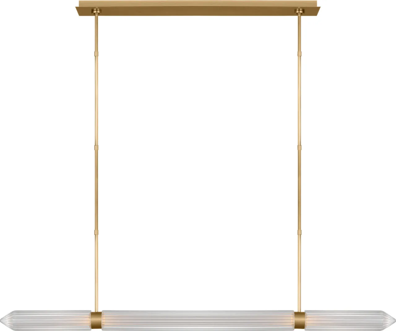 Langston LED Linear Chandelier in Plated Brass