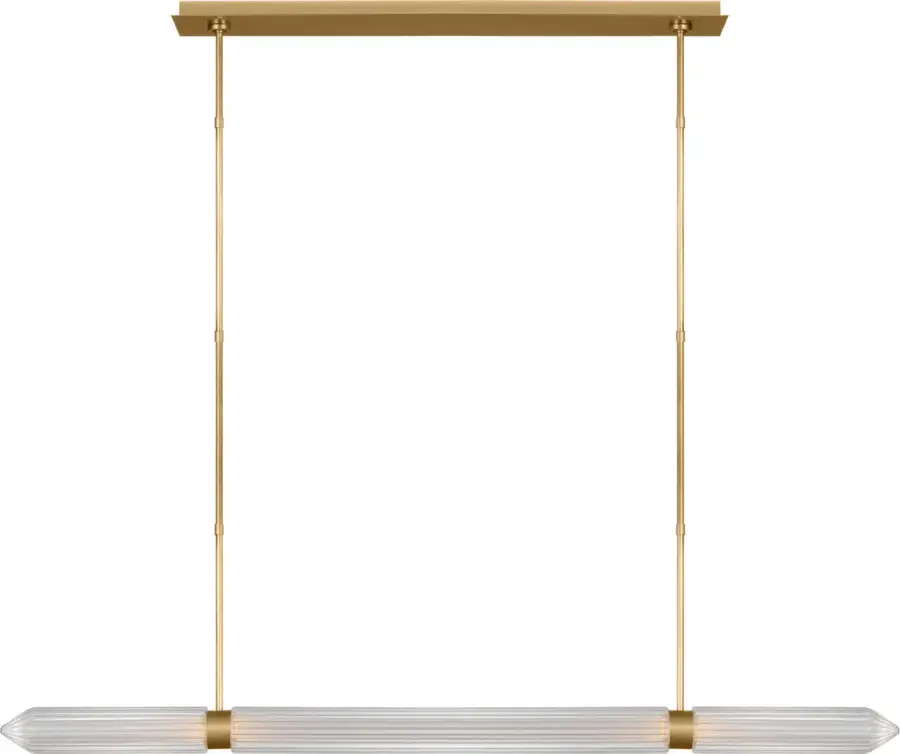 Langston LED Linear Chandelier in Plated Brass - Image 1