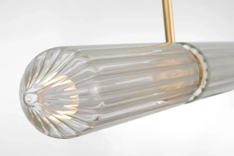 Langston LED Linear Chandelier in Plated Brass - Image 3