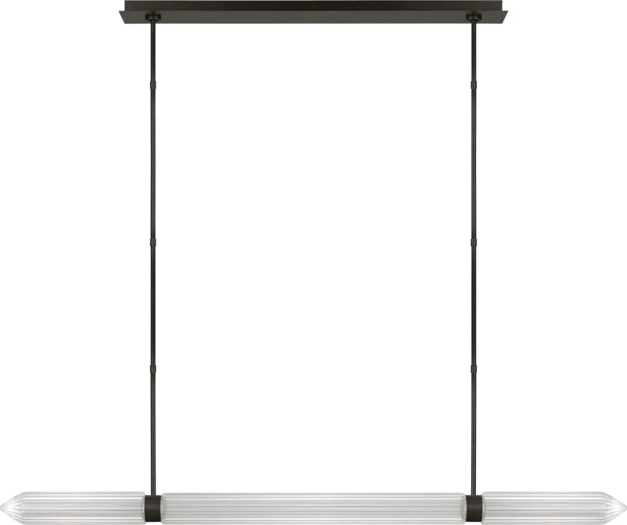 Langston LED Linear Chandelier in Plated Dark Bronze