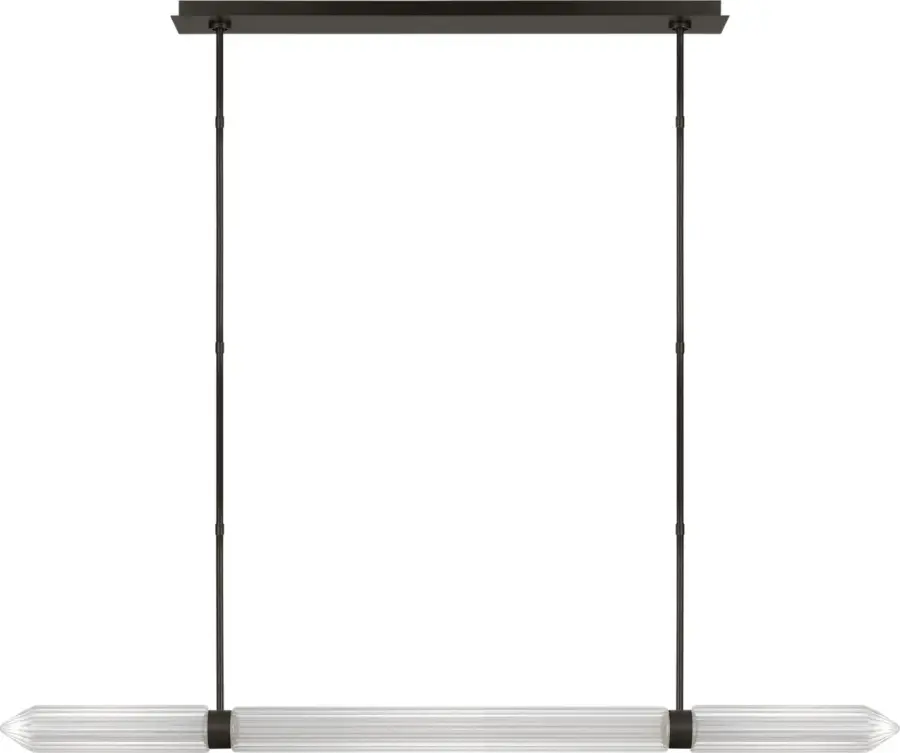 Langston LED Linear Chandelier in Plated Dark Bronze - Image 1