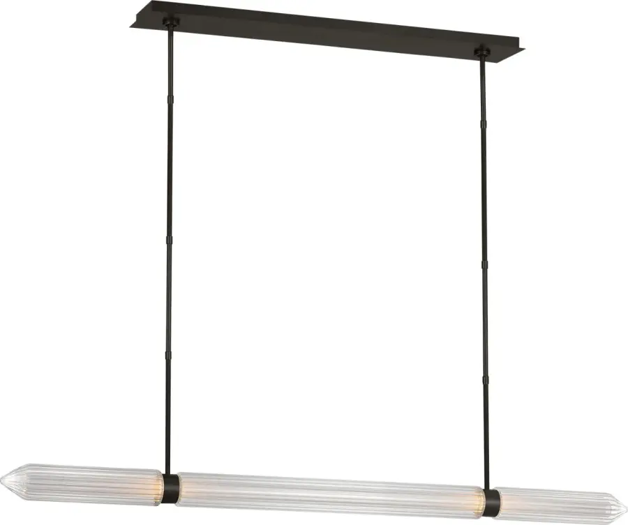 Langston LED Linear Chandelier in Plated Dark Bronze - Image 2