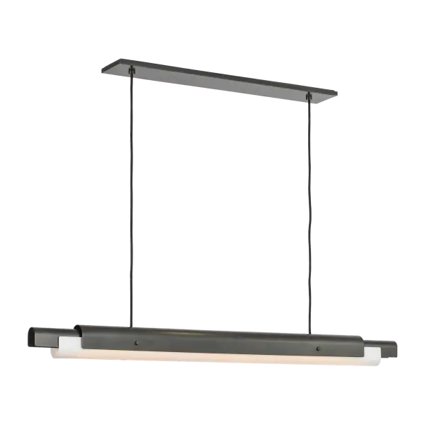 The Ambrose 54" Linear Chandelier combines contemporary elegance with advanced lighting technology. Its bronze finish and linear form make it perfect for modern dining spaces and kitchen islands, while the 2700K-1800K dimming capability creates ambiance from bright task lighting to warm intimate glow.