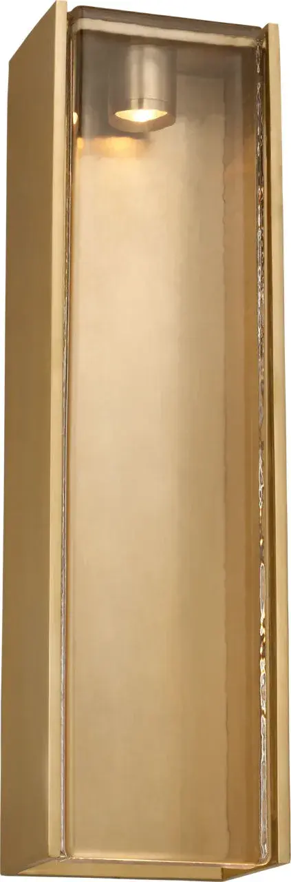 The Maybeck 18" wall sconce combines transitional design with outdoor durability. Hand-rubbed antique brass finish adds warmth, while 2700K-1800K dimming creates ambiance. Premium 90 CRI ensures excellent color rendering.