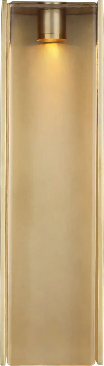 The Maybeck 18" wall sconce combines transitional design with outdoor durability. Hand-rubbed antique brass finish adds warmth, while 2700K-1800K dimming creates ambiance. Premium 90 CRI ensures excellent color rendering. - alternate view