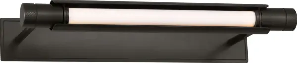 The Capa 18" Picture Light combines sophisticated bronze finish with advanced LED technology, offering adjustable color temperature from warm 2700K to ultra-warm 1800K with exceptional 90 CRI for accurate artwork illumination. - alternate view