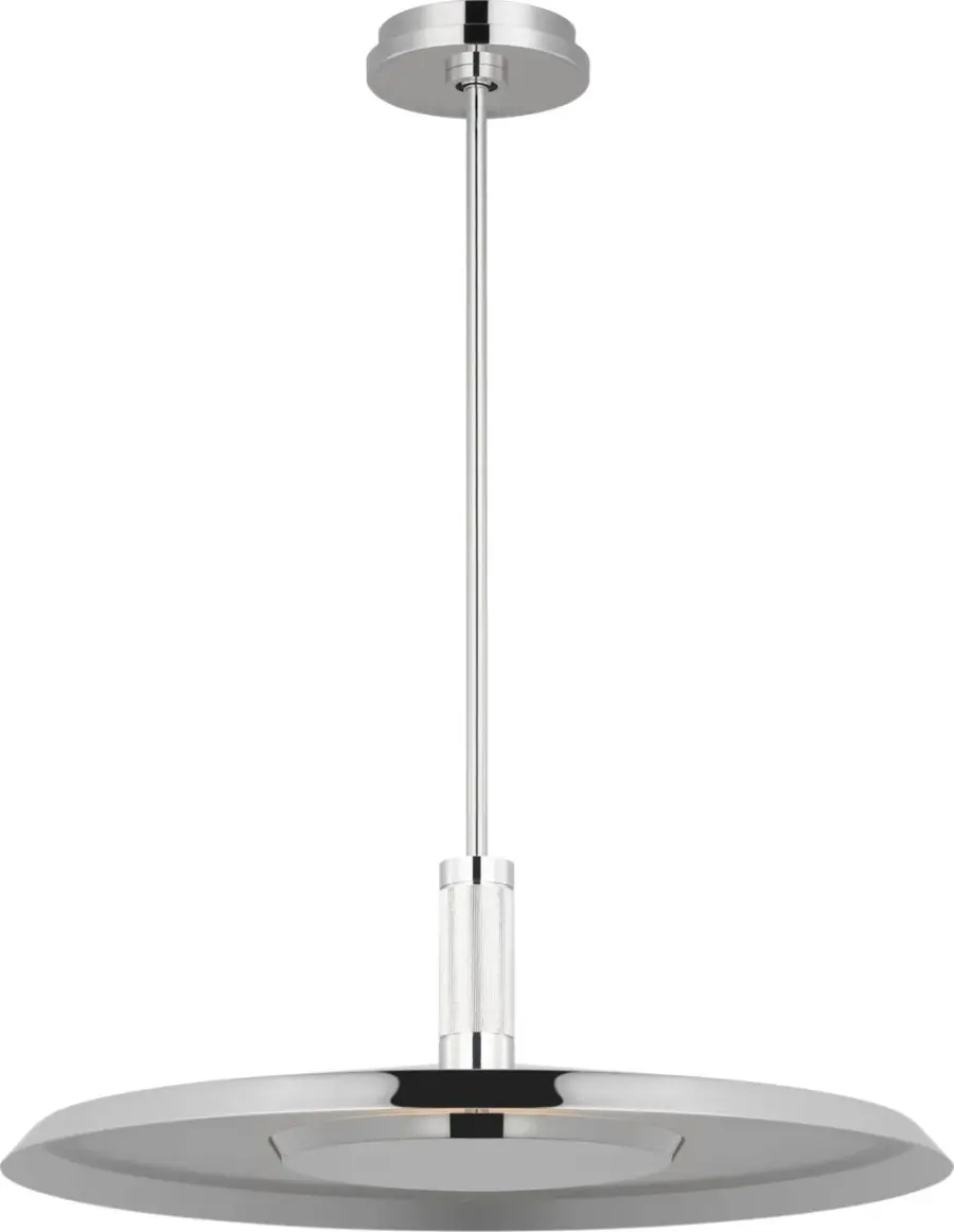 Saucer Large Pendant in Polished Nickel