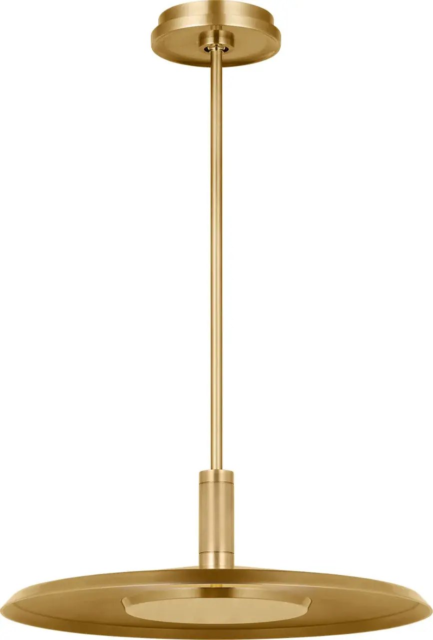 Saucer Large Pendant in Natural Brass - Image 1