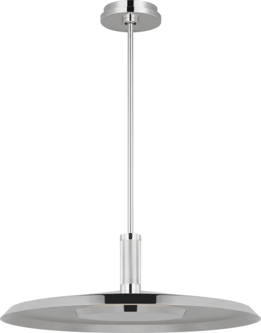 Saucer X-Large Pendant in Polished Nickel