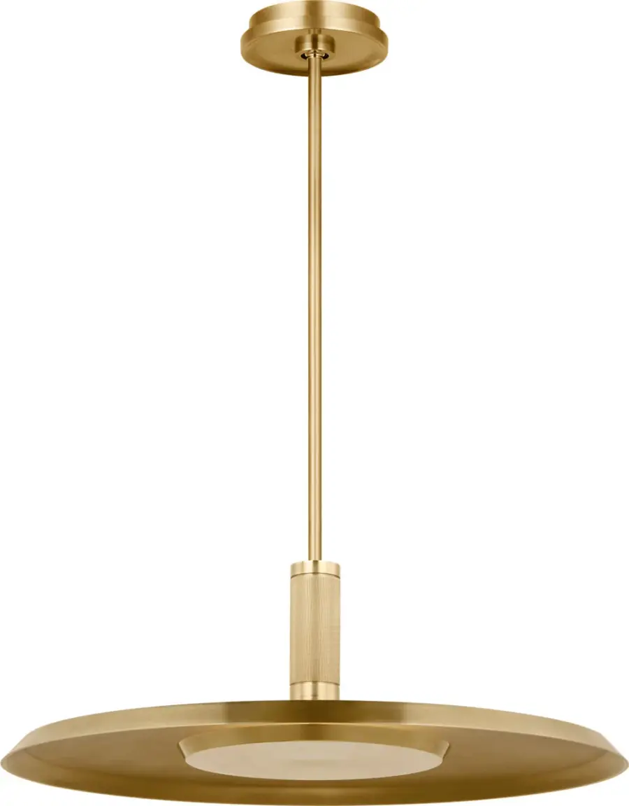 Saucer X-Large Pendant in Natural Brass