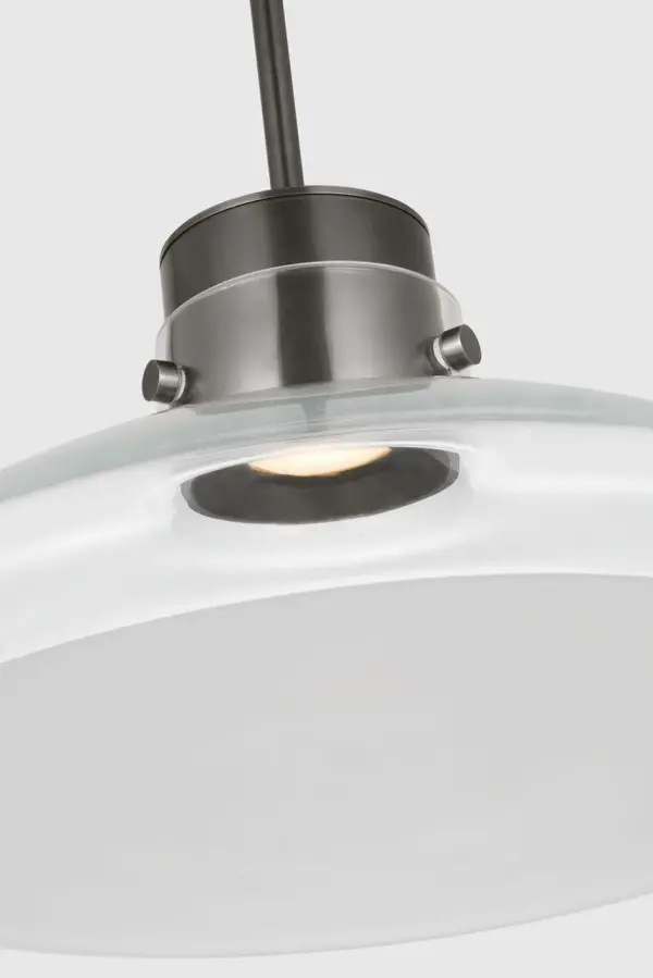 Morgan 22" Pendant in Burnished Bronze with Clear Glass - Image 3