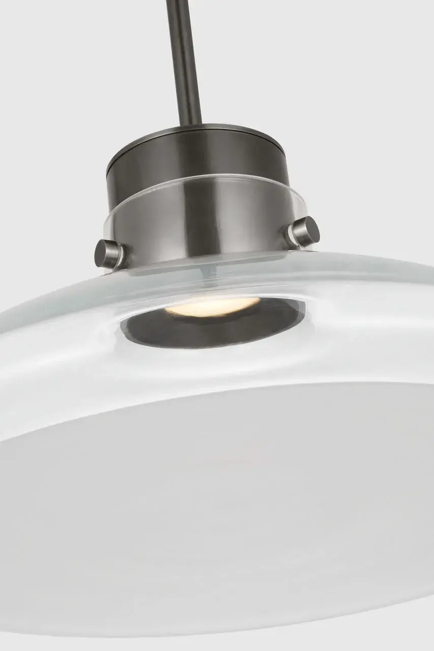 Morgan 22" Pendant in Burnished Bronze with Clear Glass - Image 3