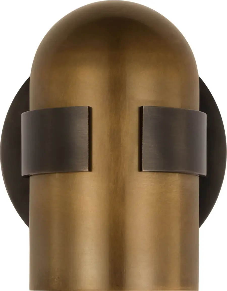 Octavia Small Sconce in Blackened Bronze and Bright Worn Brass - Image 4