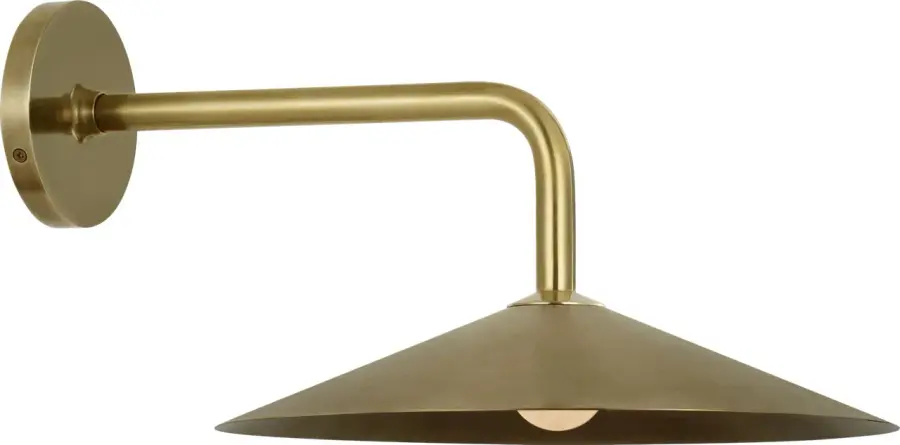 Ponce 9" Sconce in Hand-Rubbed Antique Brass - Image 1