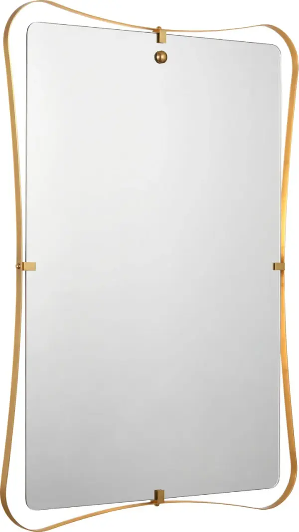 Barnes 27" Backlit Mirror in Hand-Rubbed Antique Brass - Image 1