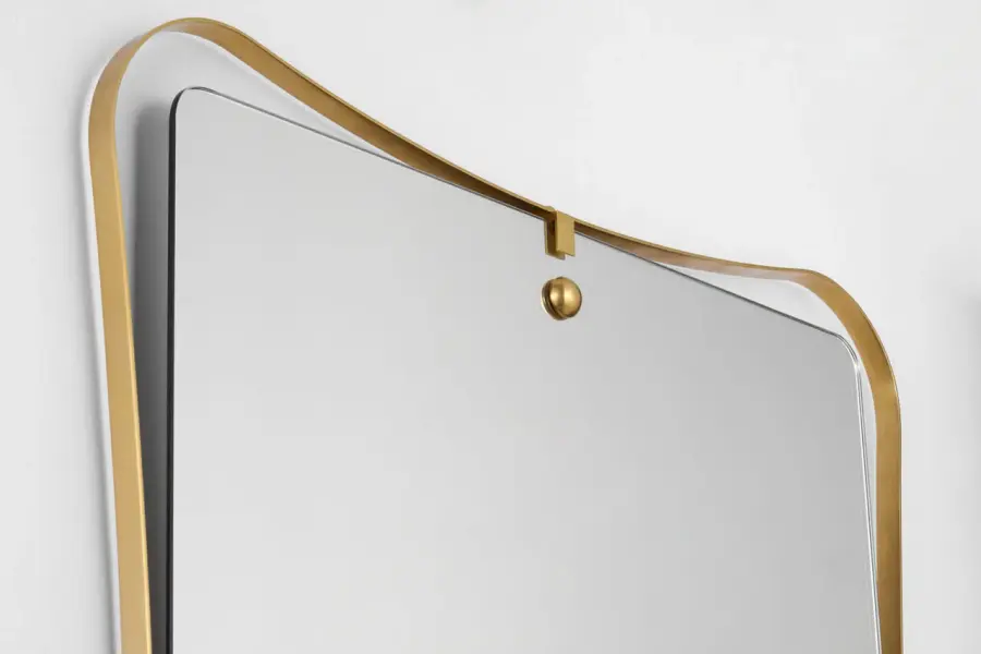 Barnes 27" Backlit Mirror in Hand-Rubbed Antique Brass - Image 3