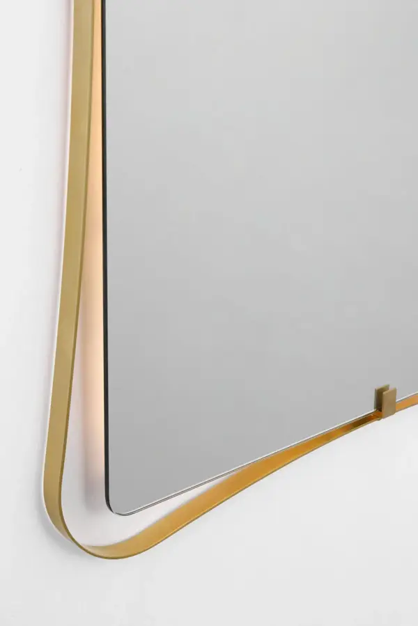 Barnes 27" Backlit Mirror in Hand-Rubbed Antique Brass - Image 5