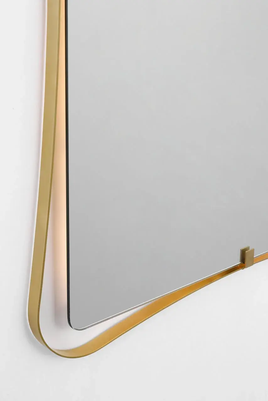Barnes 27" Backlit Mirror in Hand-Rubbed Antique Brass - Image 5