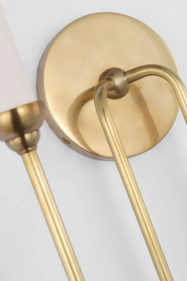 Ingela 24" Double Sconce in Hand-Rubbed Antique Brass - Image 4