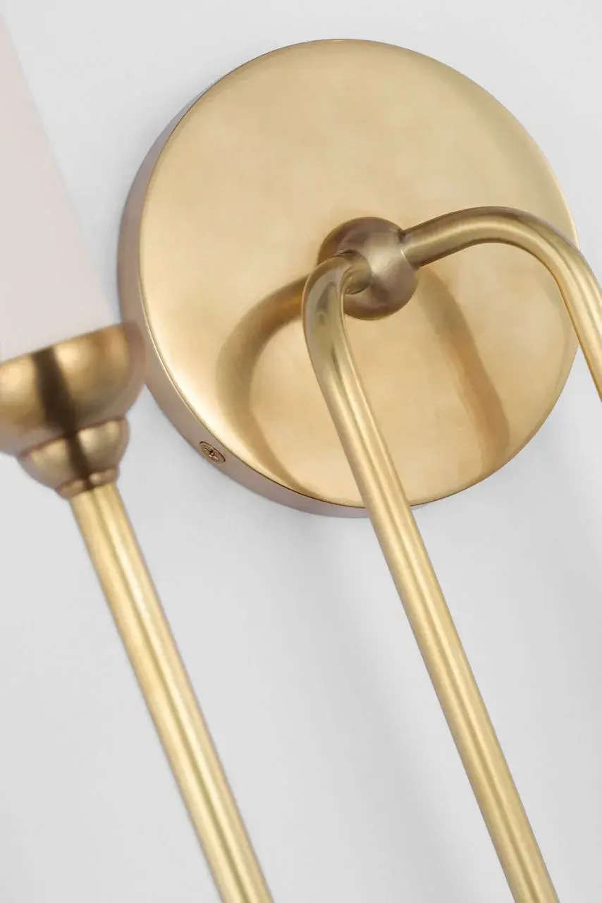 Ingela 24" Double Sconce in Hand-Rubbed Antique Brass - Image 4