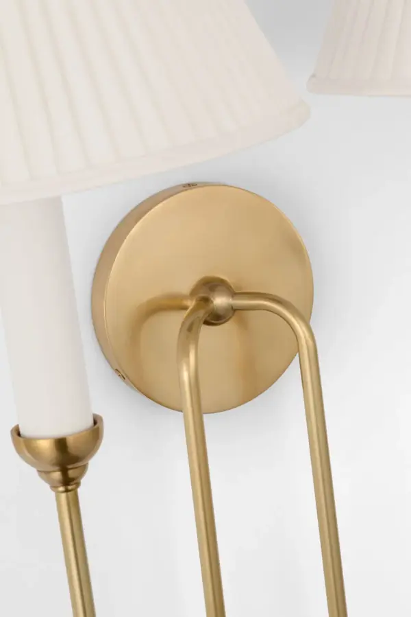 Ingela 24" Double Sconce in Hand-Rubbed Antique Brass - Image 6