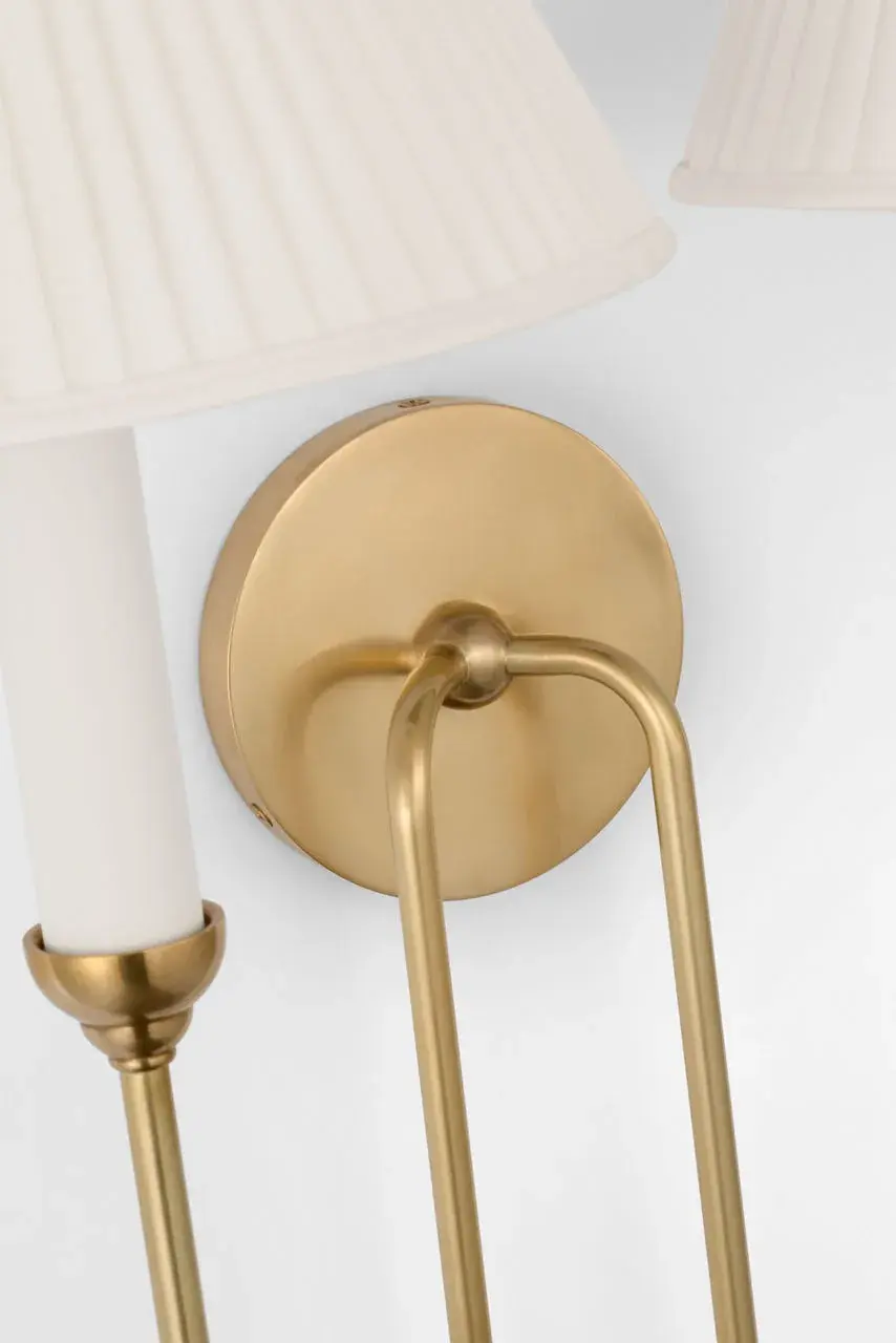 Ingela 24" Double Sconce in Hand-Rubbed Antique Brass - Image 6