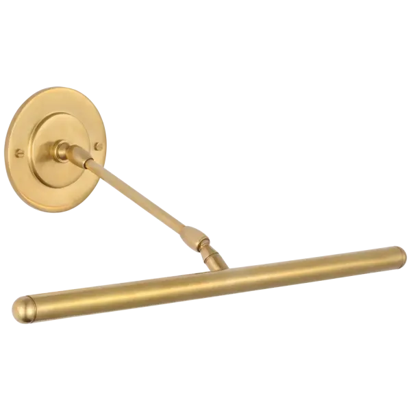 The Emery 18" Picture Light combines traditional elegance with functional illumination, featuring a hand-rubbed antique brass finish that adds warmth and sophistication to artwork displays.