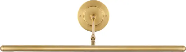 The Emery 24" Picture Light combines traditional elegance with functional illumination. Its hand-rubbed antique brass finish adds warmth and sophistication to artwork displays in residential and commercial settings. - alternate view