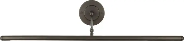 The Emery picture light combines traditional bronze styling with functional artwork illumination. Its 30-inch width makes it ideal for medium to large framed pieces, offering even light distribution and timeless appeal. - alternate view