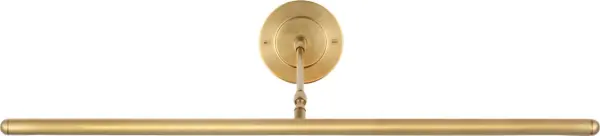 The Emery 30" Picture Light combines traditional elegance with functional design, featuring a hand-rubbed antique brass finish that adds warmth and sophistication to artwork displays. - alternate view