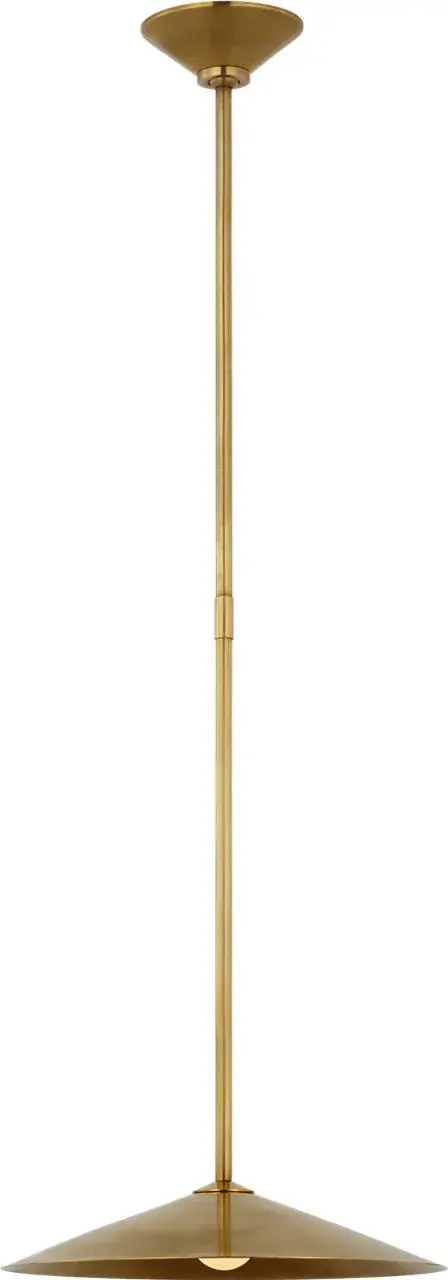 Ponce 13" Pendant in Hand-Rubbed Antique Brass - Image 2