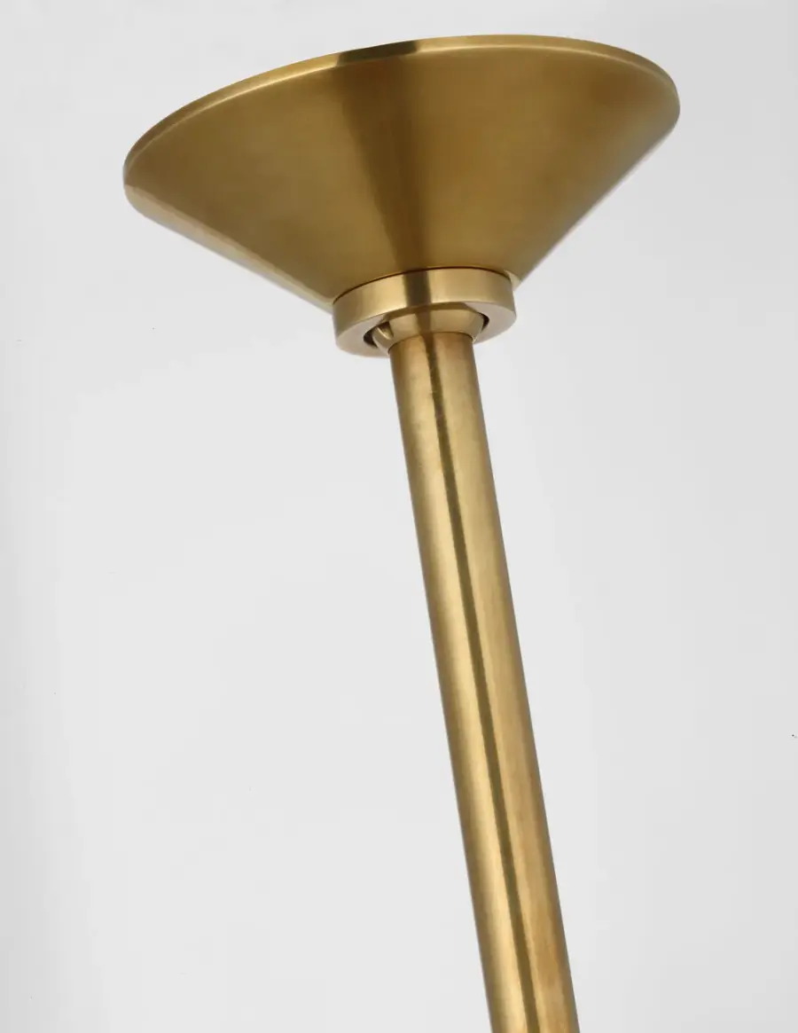 Sophisticated 62" Linear Pendant with Warm Antique Brass Finish - Image 4