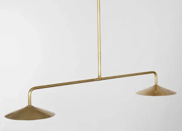 Sophisticated 62" Linear Pendant with Warm Antique Brass Finish - Image 5