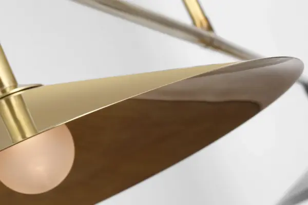 Sophisticated 62" Linear Pendant with Warm Antique Brass Finish - Image 6