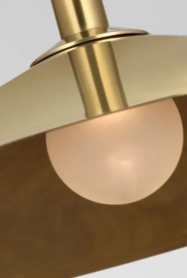 Sophisticated 62" Linear Pendant with Warm Antique Brass Finish - Image 8