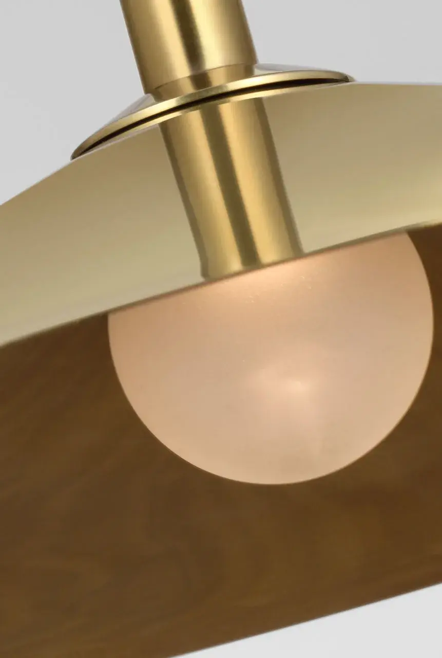 Sophisticated 62" Linear Pendant with Warm Antique Brass Finish - Image 8