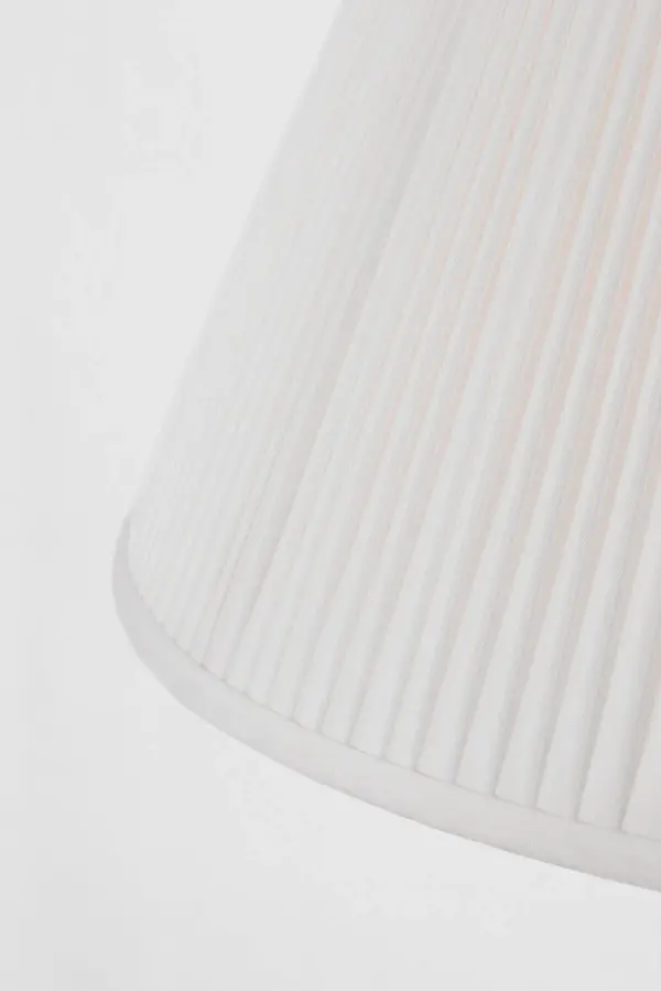 Serrato 14" Hanging Shade in Bronze with Silk Pleat Shade - Image 4