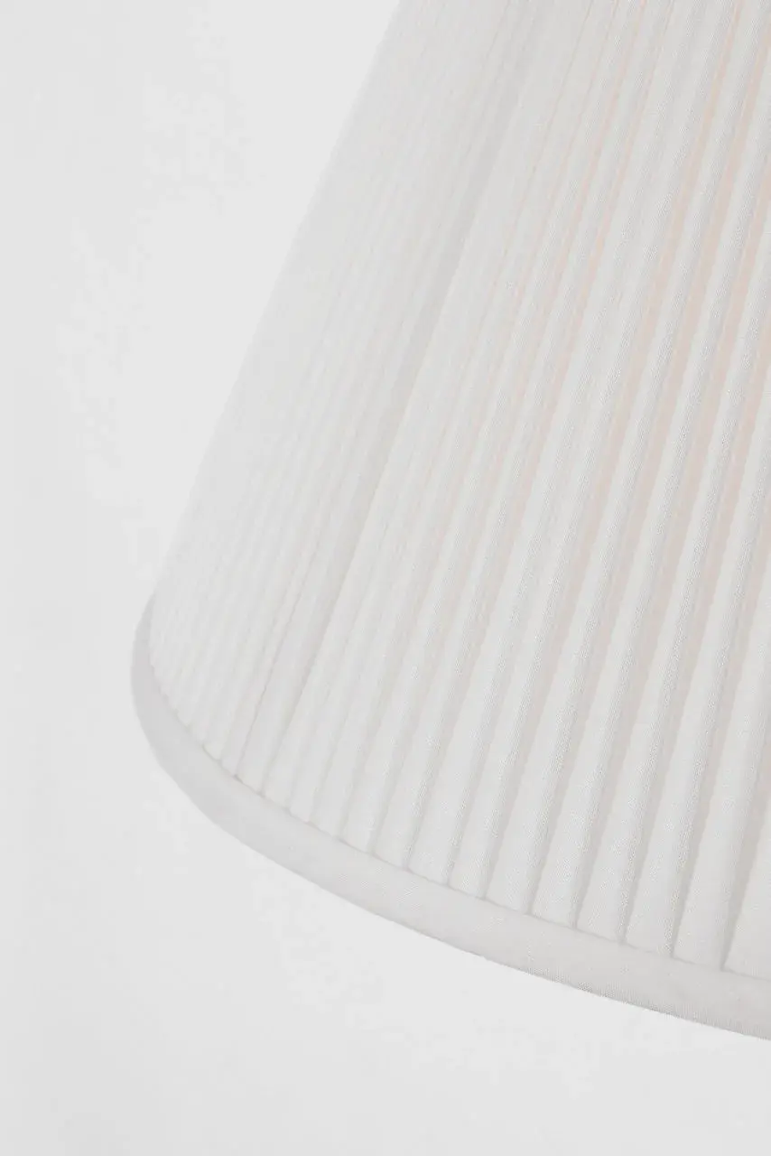 Serrato 14" Hanging Shade in Bronze with Silk Pleat Shade - Image 4