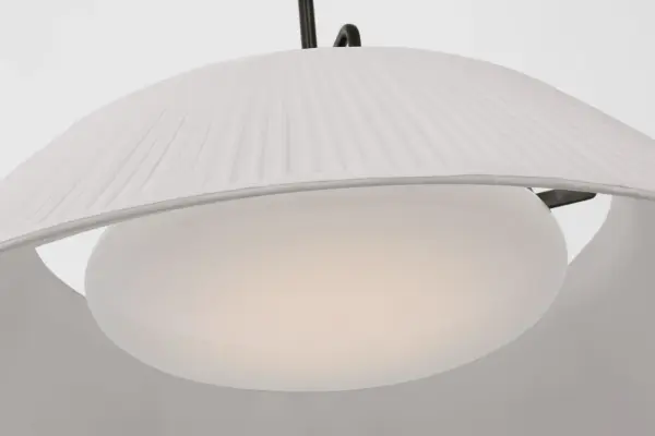 Serrato 33" Hanging Shade in Bronze with Silk Pleat Shade - Image 3