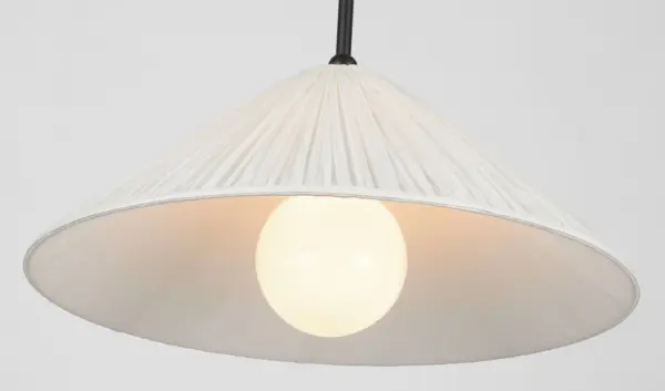 Soren 20" Pendant in Bronze with Silk Pleated Shade - Image 7