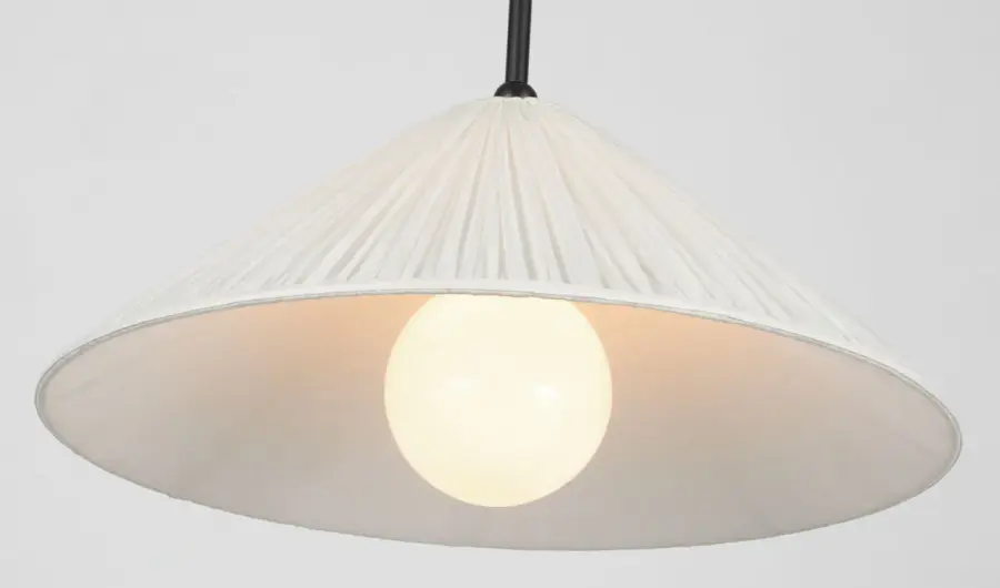 Soren 20" Pendant in Bronze with Silk Pleated Shade - Image 7