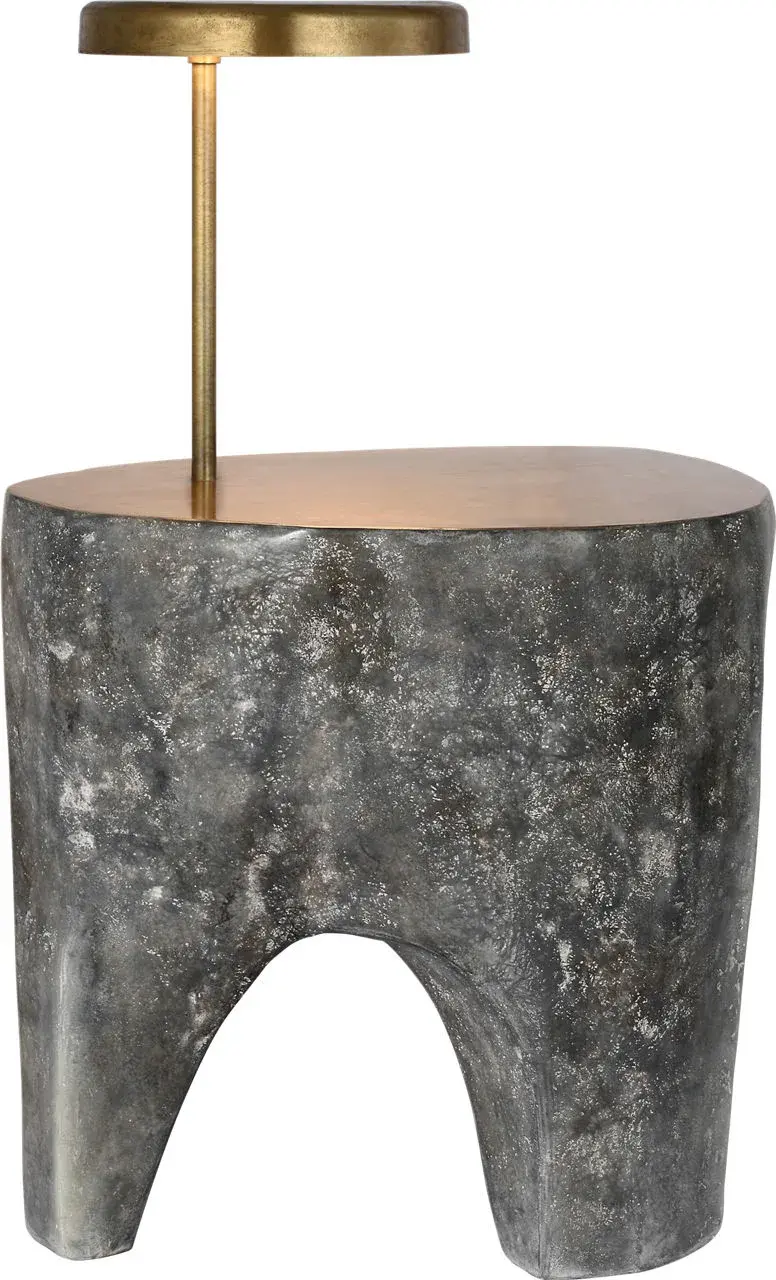 Lega 36" Sculpted Side Table Reading Floor Lamp - Image 1