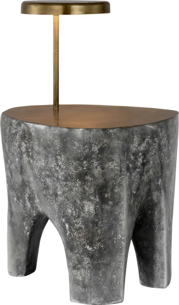 Lega 36" Sculpted Side Table Reading Floor Lamp - Image 3